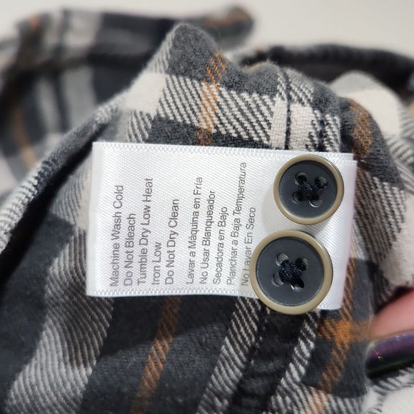 Jachs Men's Shirt Plaid Long Sleeve Heavyweight Flannel Button Up Shacket Sz L - Picture 8 of 12